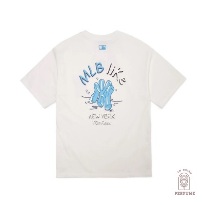 Áo Thun MLB Lite Back Logo Overfit New York Yankees Ivory