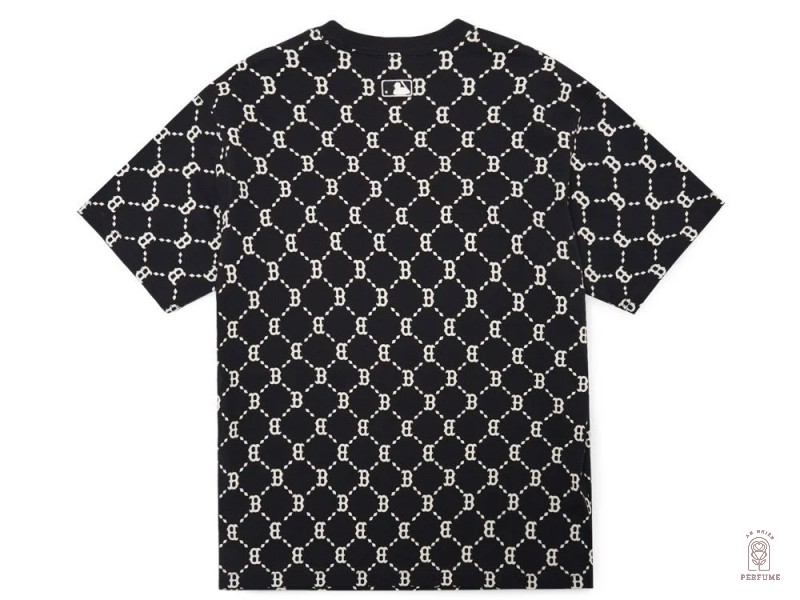 Áo Thun MLB Monogram All-Over Print Boston Red Sox Black
