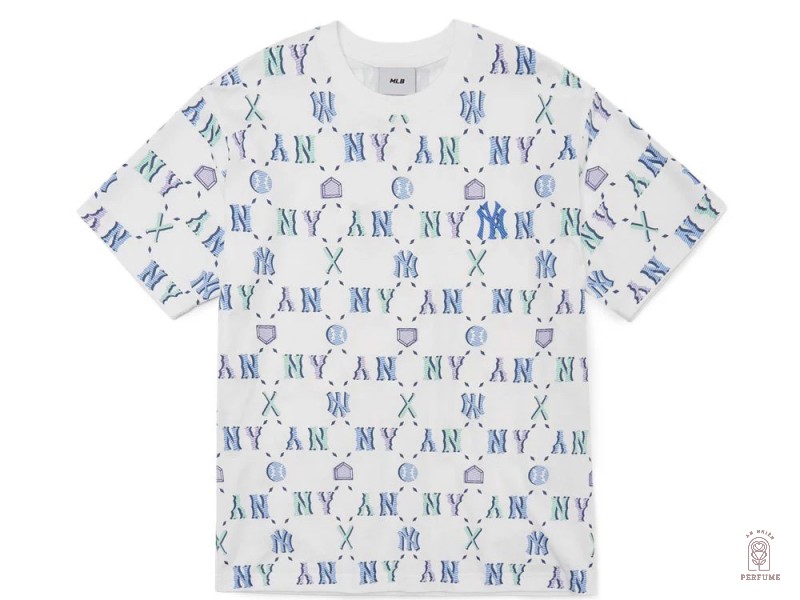 Áo Thun MLB Summer Color Monogram New York Yankees White