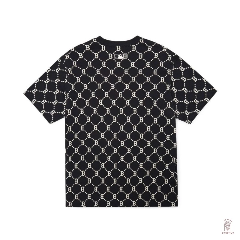 Áo Thun MLB Monogram All-Over Print Boston Red Sox Black